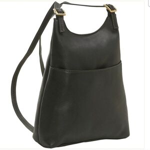 Le Donne genuine Leather unisex Slim Sling Backpack shoulder handbag Y2K Purse
